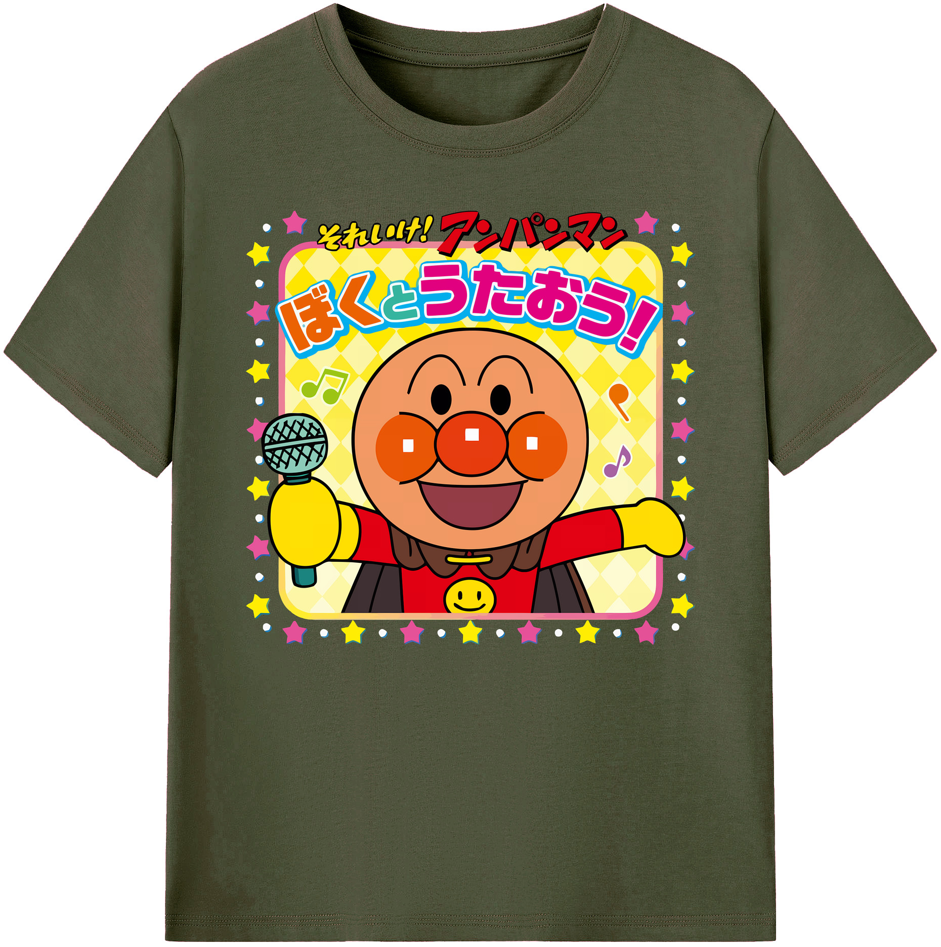 （画像用） アンパンマン Anpanman 綿100％ メンズ半袖Tシャツ｜肌触りやわらか＆通気性